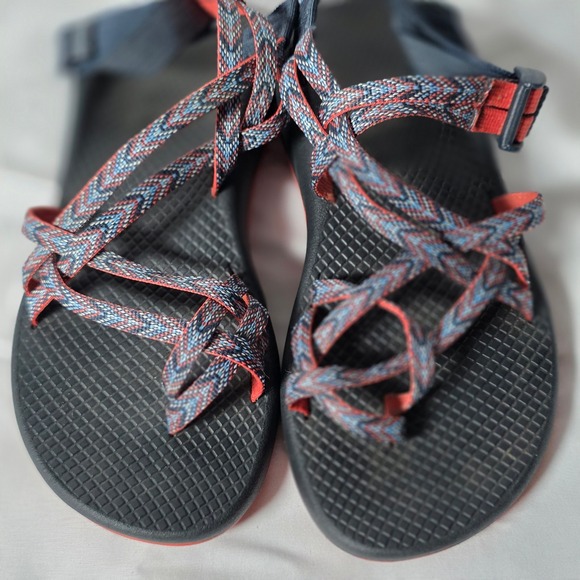 Chaco ZX2 Classic Women's Sandals Size 8 Aztec Comfort Coral Blue Pattern - Picture 2 of 10
